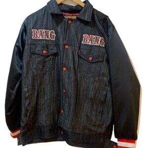 Bay Blood Niners Gang Denim and Satin Jacket